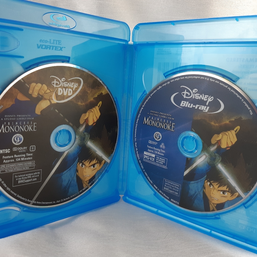 DISNEY/GHIBLI Princess Mononoke BluRay/DVD - Picture 3 of 3